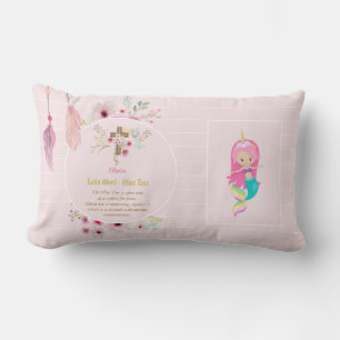 OLIVIA - Girls Name Meaning Gift - Mermaid Unicorn Lumbar Pillow