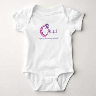 Olivia girls name meaning O monogram shirt