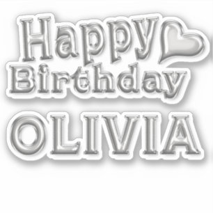 Olivia Happy Birthday Autocollants