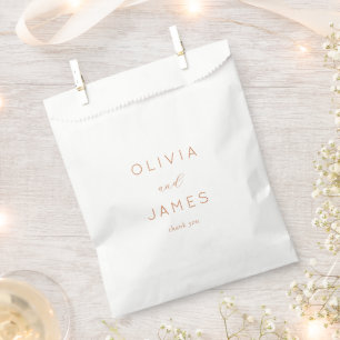 Olivia & James Copper Serif Favour Bag