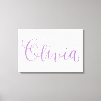 Olivia - Modern Calligraphy Name Design Canvas Print