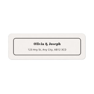 OLIVIA Modern Ivory RSVP Adresse de retour