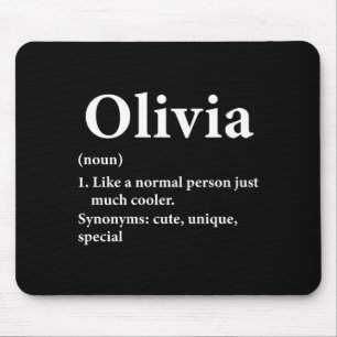 Olivia Name Definition Funny D  Mouse Pad
