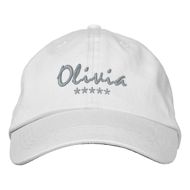Olivia Name Embroidered Hat (Front)
