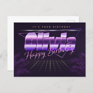 Olivia Name First name pura postcard birthday