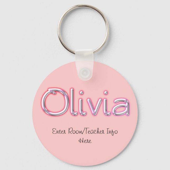 Olivia Name Tag Key Chain (Front)