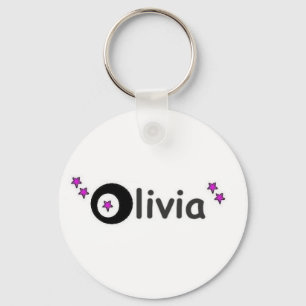 olivia name with stars keychain