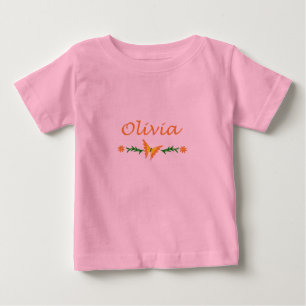 Olivia (Orange Butterfly) Baby T-Shirt