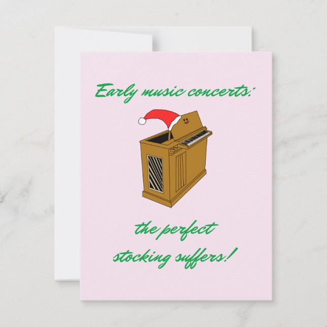 Olivia Organ Christmas Stocking Holiday Card (Front)
