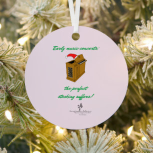 Olivia Organ Christmas Stocking Metal Ornament