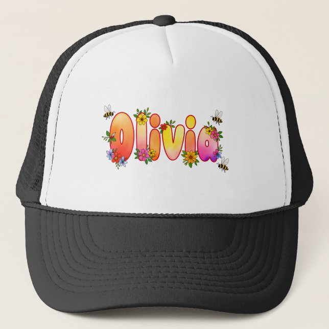 Olivia - personalised hats for her (Front)