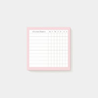 Olivia Personalized Habit Tracker in Blush