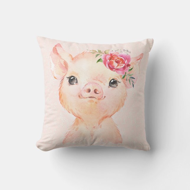 Olivia Pigsley Pig Coussin (Recto)