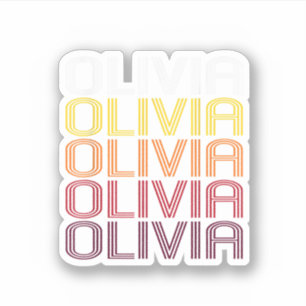 Olivia Retro Wordmark Pattern   Vintage Style 