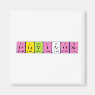 Olivia-Rose periodic table name magnet
