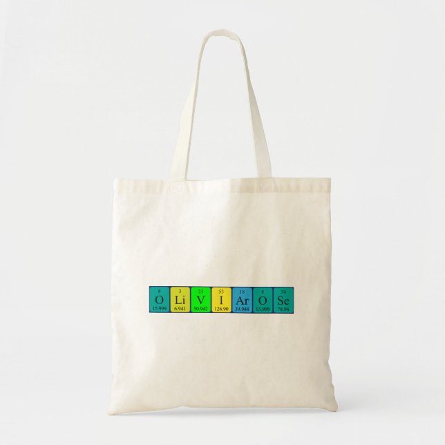 Olivia-Rose periodic table name tote bag (Front)