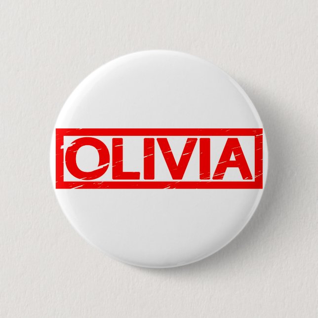 Olivia Stamp 2 Inch Round Button (Front)