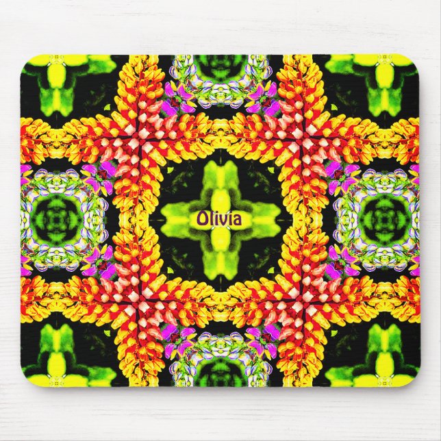 OLIVIA ~ Sweet Lupins Pattern ~ Mouse Pad (Front)
