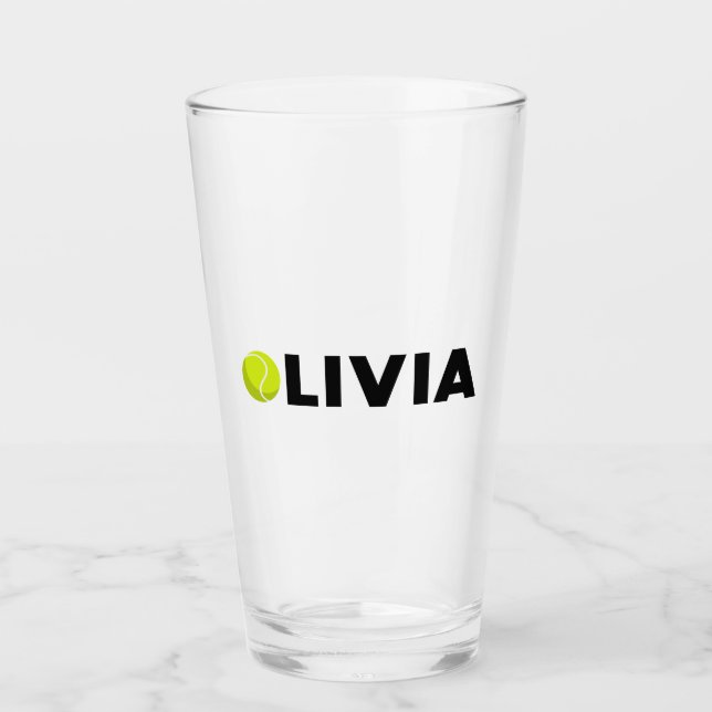 Olivia Tennis Glass (Front)