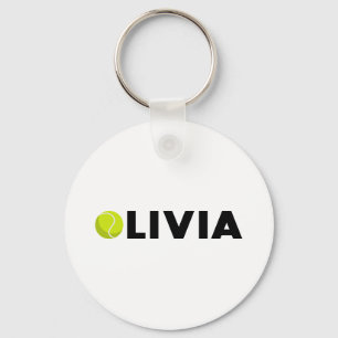 Olivia Tennis Keychain