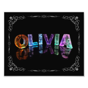 Olivia  - The Name Olivia in 3D Lights (Photograph Photo Print