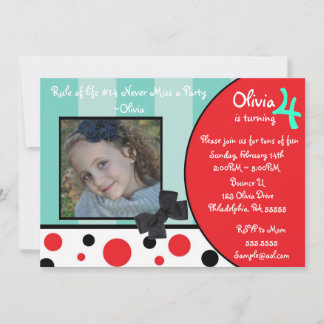 Olivia The Pig Inspired Invitation