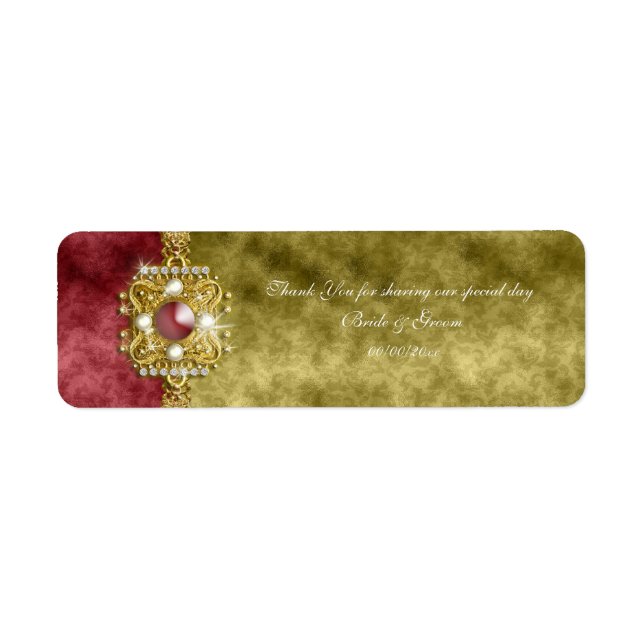 Olivier en or rouge mariage damassé (Devant)