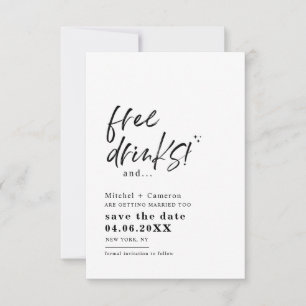 Ollie   Free Drinks Save the Date Announcement