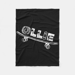 Ollie Skate Skater Skating Skateboard Skateboardin Fleece Blanket