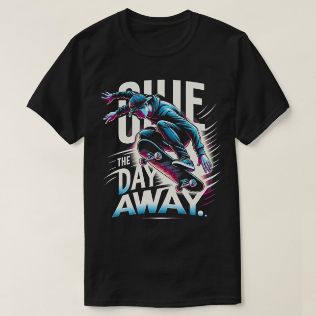 Ollie The Day Away Skateboarding Funny Graphic s  T-Shirt (Design Front)