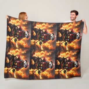 Ollie The Otter Fire Fighter, Fleece Blanket