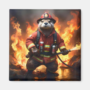 Ollie The Otter Fire Fighter, Magnet
