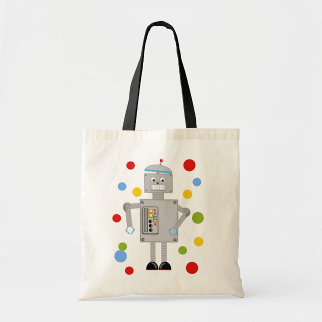 Ollie The Robot Tote Bag (Front)