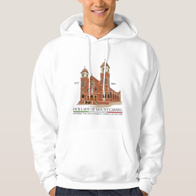 OLMC Logo Men's Pullover Hoodie White (Front)