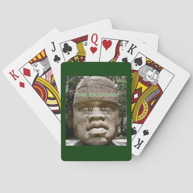 Olmec head playing cards (Back)