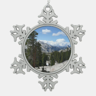 Olmsted Point III in Yosemite National Park Snowflake Pewter Christmas Ornament