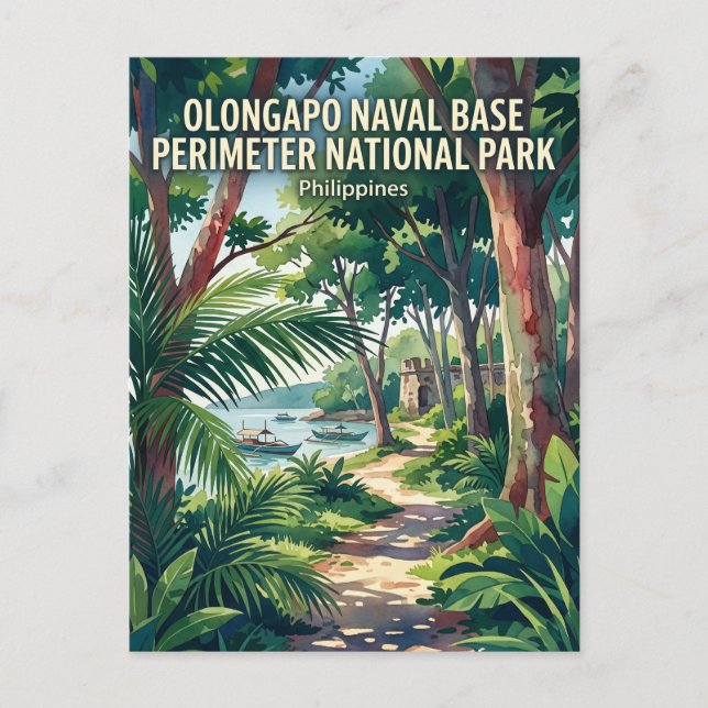 Olongapo Naval Base Perimeter National Park Postcard (Front)