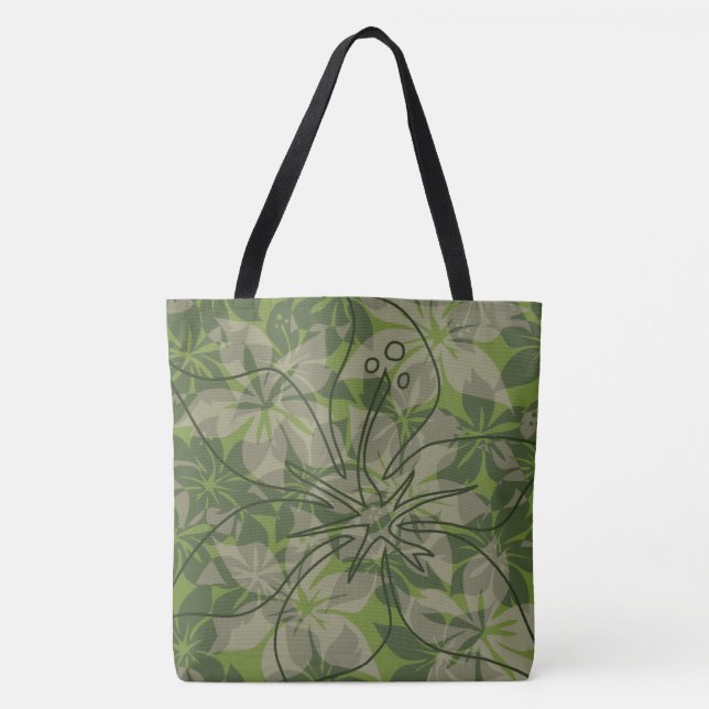 Olowalu Hibiscus Hawaiian Camo Beach Bag (Front)