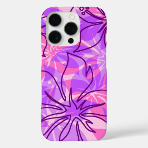 Olowalu Hibiscus Hawaiian Camo Pink iPhone 16 Pro Case