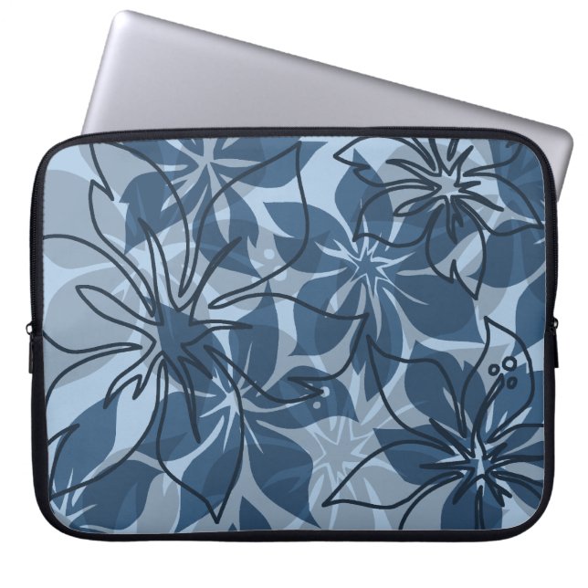 Olowalu Hibiscus Hawaiian Neoprene Wetsuit Laptop Sleeve (Front)
