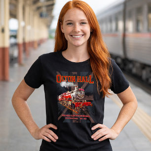 Olton Hall Vintage Steam Train English Locomotive  T-Shirt