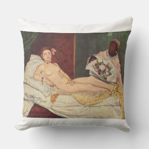 OLYMPIA BY MANET THROW PILLOW