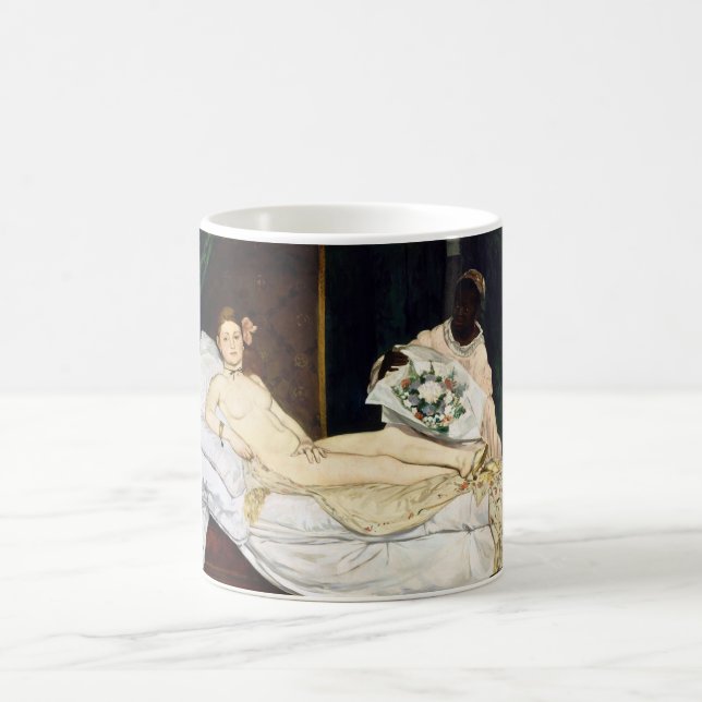 Olympia, Edouard Manet, 1863 Coffee Mug (Center)