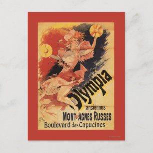 Olympia Nightclub Girl Crashing Cymbals Postcard