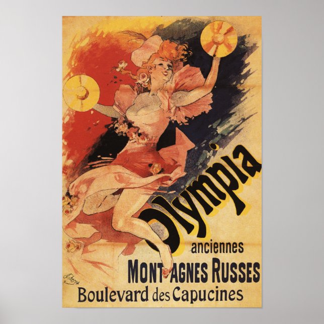 Olympia Nightclub Girl Crashing Cymbals Poster (Front)