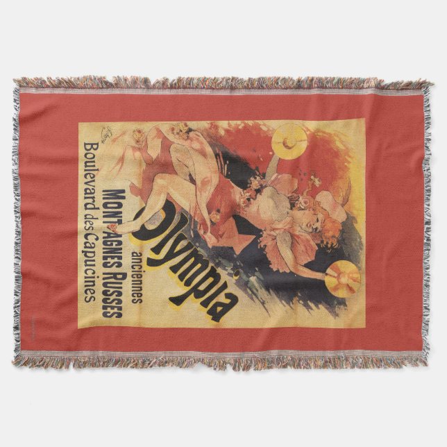 Olympia Nightclub Girl Crashing Cymbals Throw Blanket (Front)