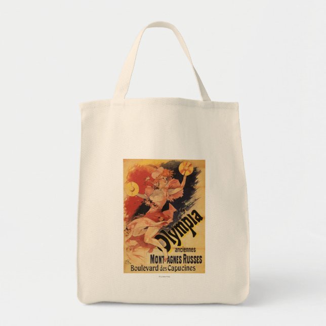 Olympia Nightclub Girl Crashing Cymbals Tote Bag (Front)
