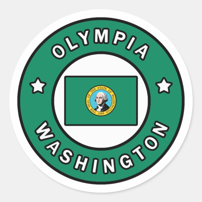 Olympia Washington Classic Round Sticker (Front)