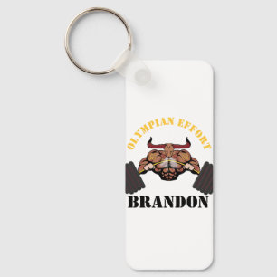 "Olympian Effort" personalize your Keychain