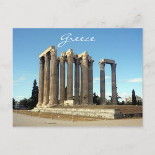olympian zeus greece postcard